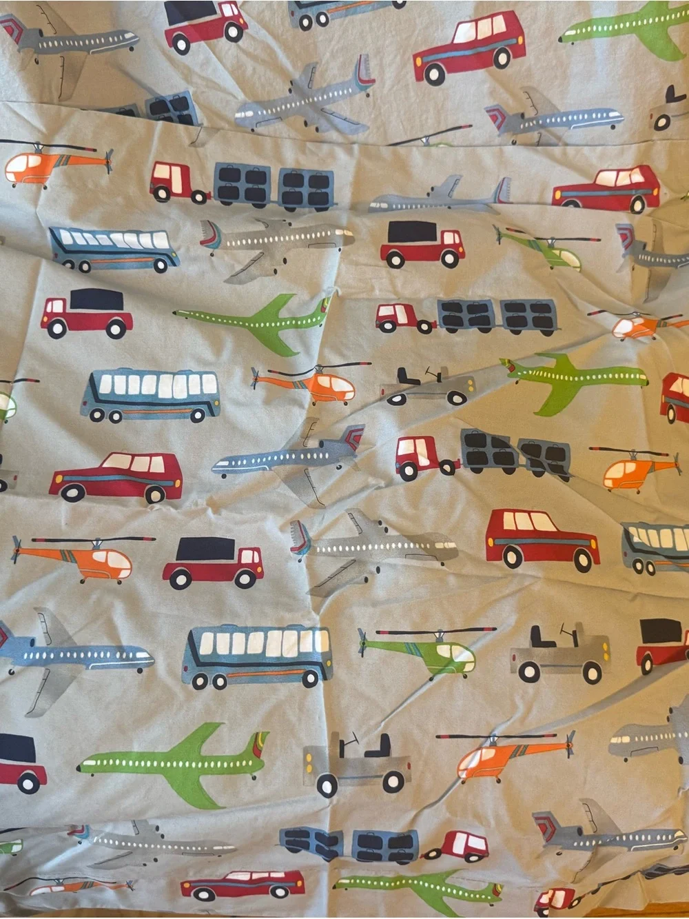 Pottery Barn Kids Brody Twin Duvet cars/trucks/buses/planes with Sham
